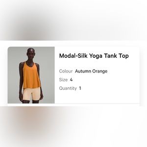 Lululemon modal silk yoga tank top